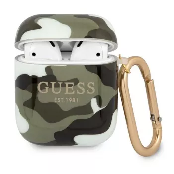 GUESS Camo Collection AirPods 1/2 Case Green/Khaki