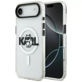 Karl Lagerfeld IML Choupette Sketch Logo MagSafe Case for iPhone Air, Transparent