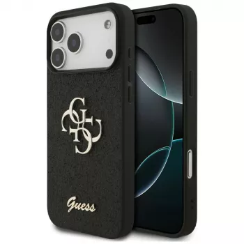 GUESS Fixed Glitter Big 4G Case for iPhone 18 Pro Max / 17 Pro Max - Black