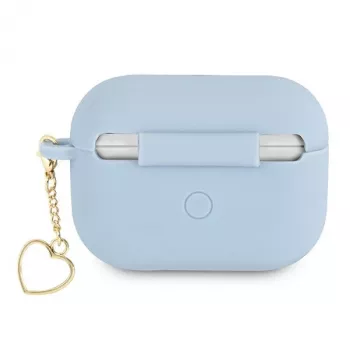 Guess GUAPLSCHSB AirPods Pro Case Blue Silicone Charm Heart Collection