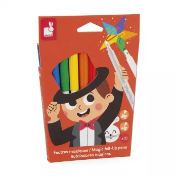 Janod Magic Colour-Changing Felt Pens, 10 Colours