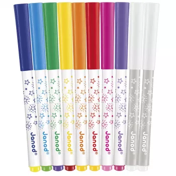 Janod Magic Colour-Changing Felt Pens, 10 Colours