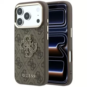 GUESS 4G & Big Resin Logo Case for iPhone 17 Pro / 18 Pro - Brown