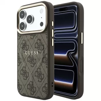 GUESS Embossed 4G Classic MagSafe Case for iPhone 17 Pro Max / 18 Pro Max - Brown