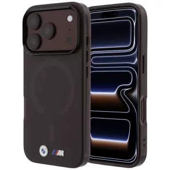 BMW M IML Frosted Metal Logo & Trims MagSafe Case for iPhone 18 Pro Max / 17 Pro Max - Burgundy