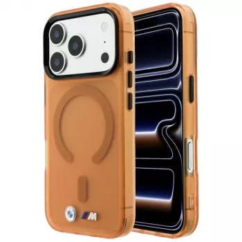 BMW M IML Frosted Metal Logo & Trims MagSafe Case for iPhone 18 Pro Max / 17 Pro Max - Orange