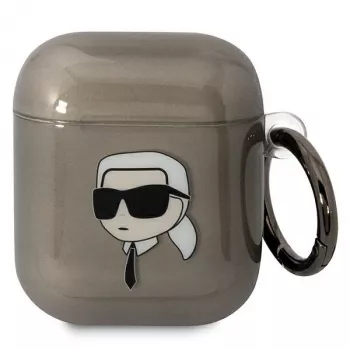 Karl Lagerfeld KLA2HNIKTCK AirPods 1/2 Case Black Karl's Head