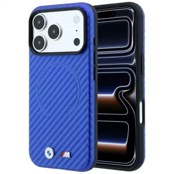 BMW M Carbon Printed Ring MagSafe Case for iPhone 18 Pro Max / 17 Pro Max - Blue