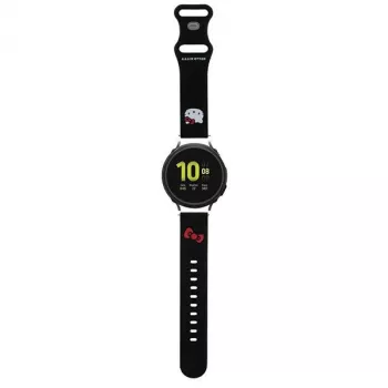 Hello Kitty Universal Silicone Strap with Kitty Head Design, Black, 20mm