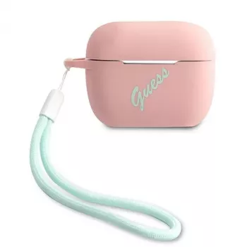 GUESS GUACAPLSVSPG AirPods Pro Case Silicone Vintage Pink Green