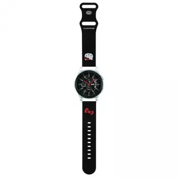 Hello Kitty Silicone Strap with Kitty Head for Smartwatches, 22 mm, Black