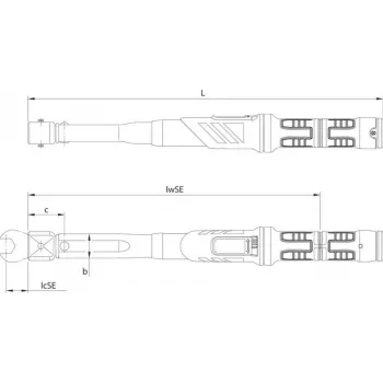 Gedore DMSE 300 Torque Wrench with Insert Square Drive 14x18 mm, 60-300 Nm, Calibrated