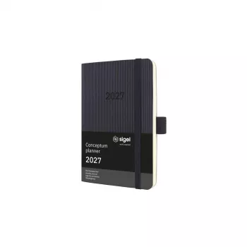 Sigel Conceptum C2723 Weekly Calendar 2027, approx. A6, Softcover, Black