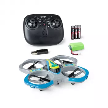 TAMIYA CARSON Carson Cyber Drone Police 2.4G 100% RTF – Police Edition Quadcopter with 6-Axis Gyro, Altitude Hold, Headless Mode, 360° Flips, LED Lights, Ready to Fly