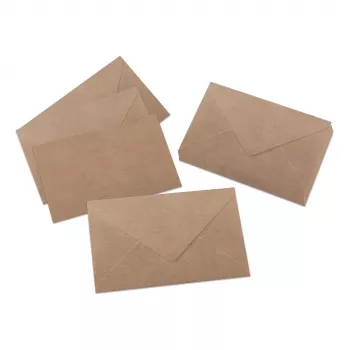 SIGEL DU700 C6 Kraft Paper Envelopes, Brown, 24 Pieces, Self-Adhesive