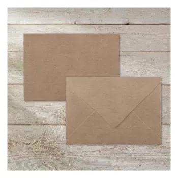 SIGEL DU700 C6 Kraft Paper Envelopes, Brown, 24 Pieces, Self-Adhesive