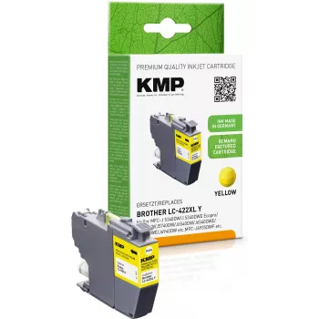 KMP Remanufactured Yellow Ink Cartridge for Brother LC422XLY (MFC-J5340DW, MFC-J5740DW, MFC-J6540DW, MFC-J6940DW) - High Yield 1500 Pages