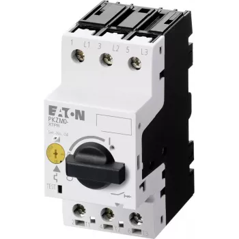 EATON PKZM0-16 Motor Protection Circuit Breaker, 3-Pole, Adjustable 10-16 A, 7.5 kW, Rotary Knob