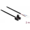 Delock Fork-Type Photoelectric Sensor 5 mm Type F with 4 Open Cable Ends PNP L/D Selectable 2 m