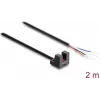 Delock Fork Photoelectric Sensor 5 mm Type L with 4 Open Cable Ends NPN L/D Selectable 2 m