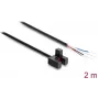 Delock Fork Photoelectric Sensor 5 mm Type F with 4 Open Cable Ends NPN Light-ON/Dark-ON Selectable 2 m