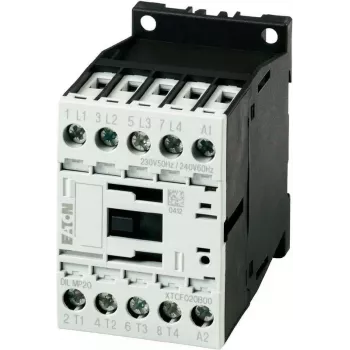 Eaton DILM9-10 Power Contactor, 3-Pole + 1NO, 230V AC 50Hz / 240V AC 60Hz Coil, 9A AC-3, 4kW, DIN Rail