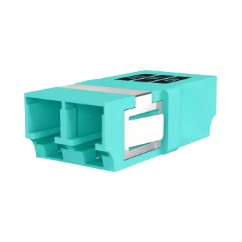 EFB Elektronik LC Duplex OM3 Multimode Fibre Optic Coupler, Flangeless, Aqua, Ceramic Sleeve