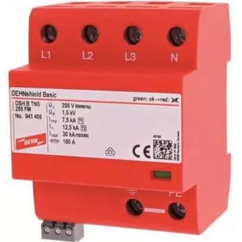 DEHN DSH B TNS 255 FM Combined Lightning and Surge Arrester Type 1+2 for TNS Systems