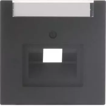 Busch-Jaeger future® linear Central Cover 1-Gang UAE/IAE with Labelling Field, Studio White