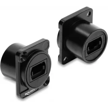 Delock D-Type Module MPO Socket to Socket Black