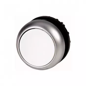 Eaton M22-D-W Flat Push Button Actuator, Momentary, White, 22.5 mm Mounting, IP66/IP67/IP69K