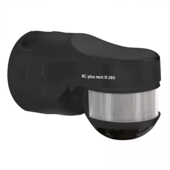 BEG RC-plus next N 280 Black Motion Detector with 280° Detection Range and Under-Crawl Protection