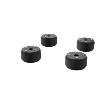 Kindermann floor glider set for DisplayLift mobil – 4-Piece stand conversion set, black