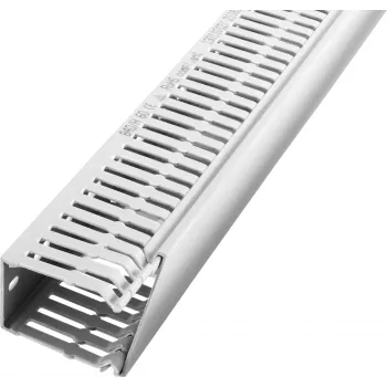 Licatec Halogen-Free Cable Trunking 40 x 80 mm, Grey, 2 m, PC/ABS, UL94 V0, with Lid