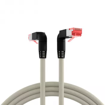 EFB Elektronik K4137GR.2 Cat.6A S/FTP LSZH Patch Cable, Draka UC900 TM21, 2x90 Degree, 2 m, Grey