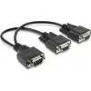 Delock Y-Splitter Cable D-Sub 9 Plug to 2 x Socket with Screws 25 cm
