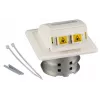 EFB Elektronik FTTH-OUTLET-LC-OM3 Flush-mounted Fibre Optic Wall Outlet, 2x LC-Duplex OM3 Multimode, Pure White