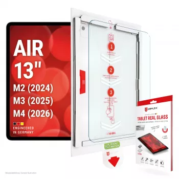 DISPLEX Tablet Real Glass Screen Protector for iPad Air 13 (2024/2025/2026) - Tempered Glass, 9H Hardness, Ultra Clear