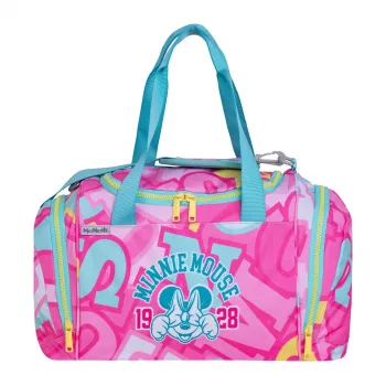 McNeill Disney Minnie Mouse Sports Bag, Pink/Red, 16L, Polyester, Children