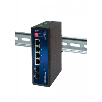 ALLNET ALL-SGI8104v3 Industrial Unmanaged Layer 2 Switch, 6 Port GbE, 4x GbE RJ45, 2x SFP, Fanless, IP40