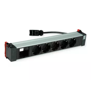 Bachmann POWER FRAME 5x Schuko Socket 1x Module Slot 0.2m GST18i3 Black