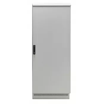 EFB Elektronik 19 inch Network Cabinet 24U 600x600 IP55 with Pre-Assembled Plinth, Light Grey RAL 7035