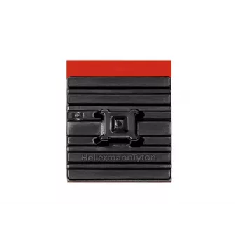 HellermannTyton FMB4APT-A-PA66HS-BK self-adhesive flexible mounting base for cable ties, PA66HS, black, 10 pieces