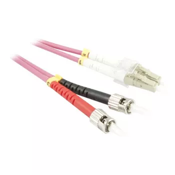 SYNERGY21 S216290 2 m LC to ST duplex multimode OM4 50/125um fibre optic patch cable, 3 mm, purple