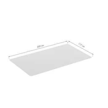 LOGILINK Floor Protection Mat for Hard Floors, 117 x 200 cm, Ultra-Soft PVC, Transparent, Non-Slip, Phthalate-Free, Suitable for Underfloor Heating