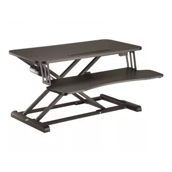 LOGILINK Sit-Stand Desk Converter, Single Motor, with Keyboard Tray, Black