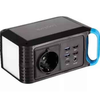 LogiLink Power Station 80W, 256Wh LiFePO4 with 60W USB-C PD, Pure Sine Wave AC