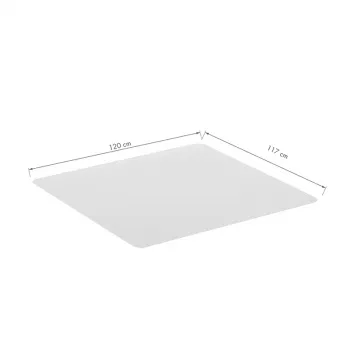 LogiLink EO0086 Floor Protection Mat, 117 x 120 cm, Extra Soft, Transparent, Non-Slip, for Hard Floors
