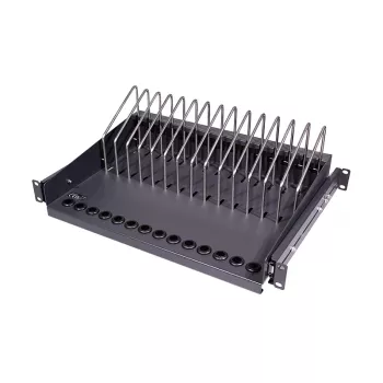 LogiLink SF100B 19 inch 1U Pull-Out Shelf for Notebooks, Tablets and Smartphones, Black