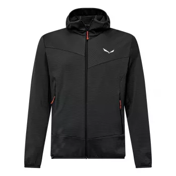 Salewa Men's Puez Altavia Hooded Fleece Jacket - Black Out - Size L